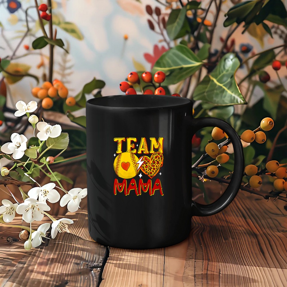 Women's Mama Mother's Day Leopard Costume Softball Player Lover Mug