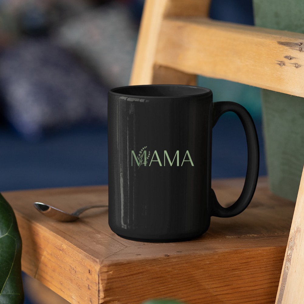 Women's Minimalist Mama Tee Sage Green Mom Life Mug - Image 3