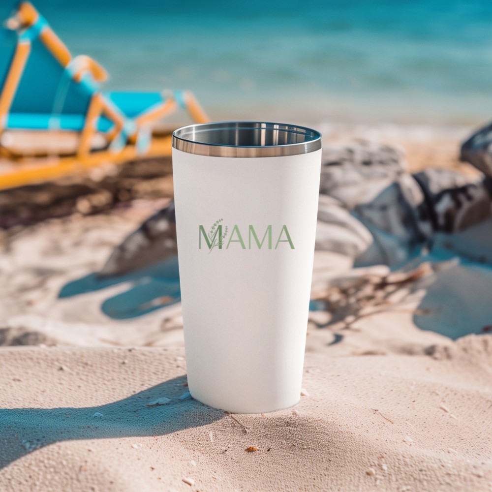 Women's Minimalist Mama Tee Sage Green Mom Life Tumbler - Image 2