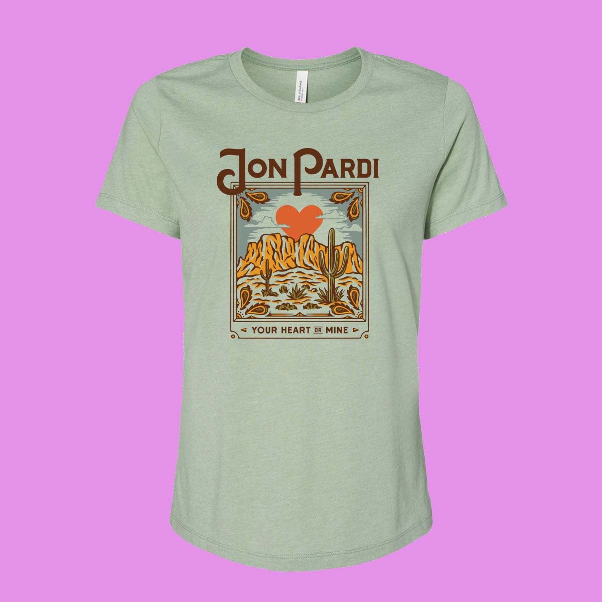 Jon Pardi Tour 2026 Women's Your Heart Or Mine Tee - Gift for Her