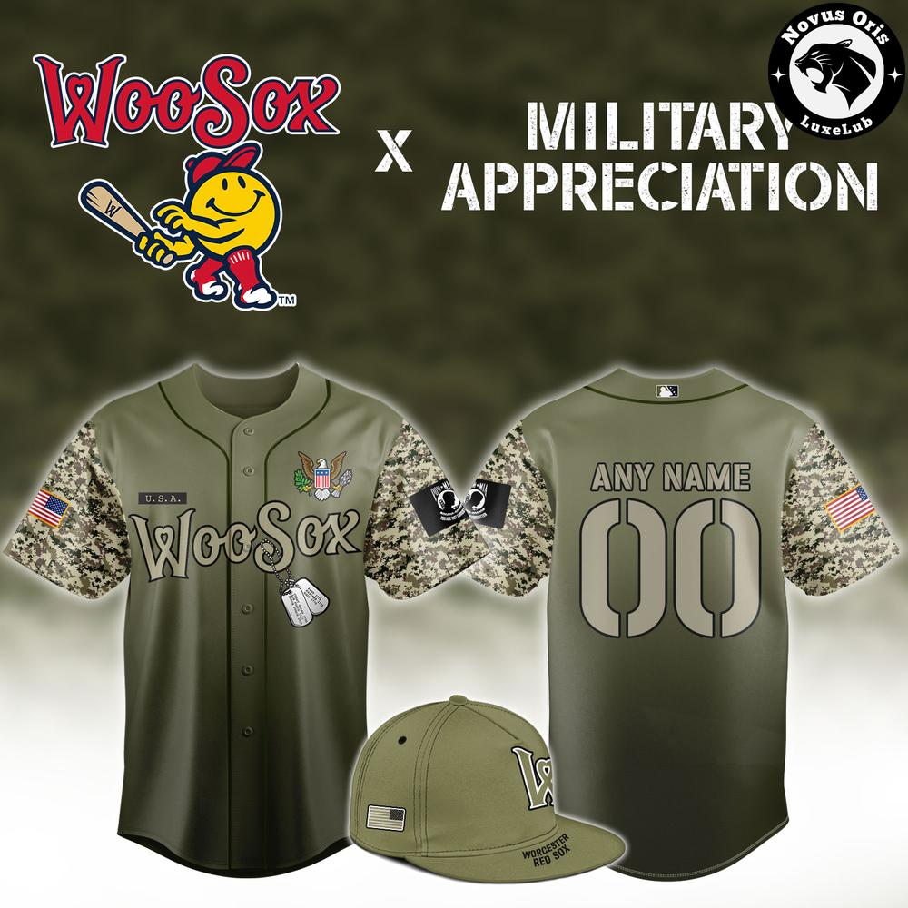 Worcester Red Sox Military Appreciation Custom Camo Edition Baseball Jersey 1 - Unicasport Worcester Red Sox Military Appreciation Custom Camo Edition Baseball Jersey