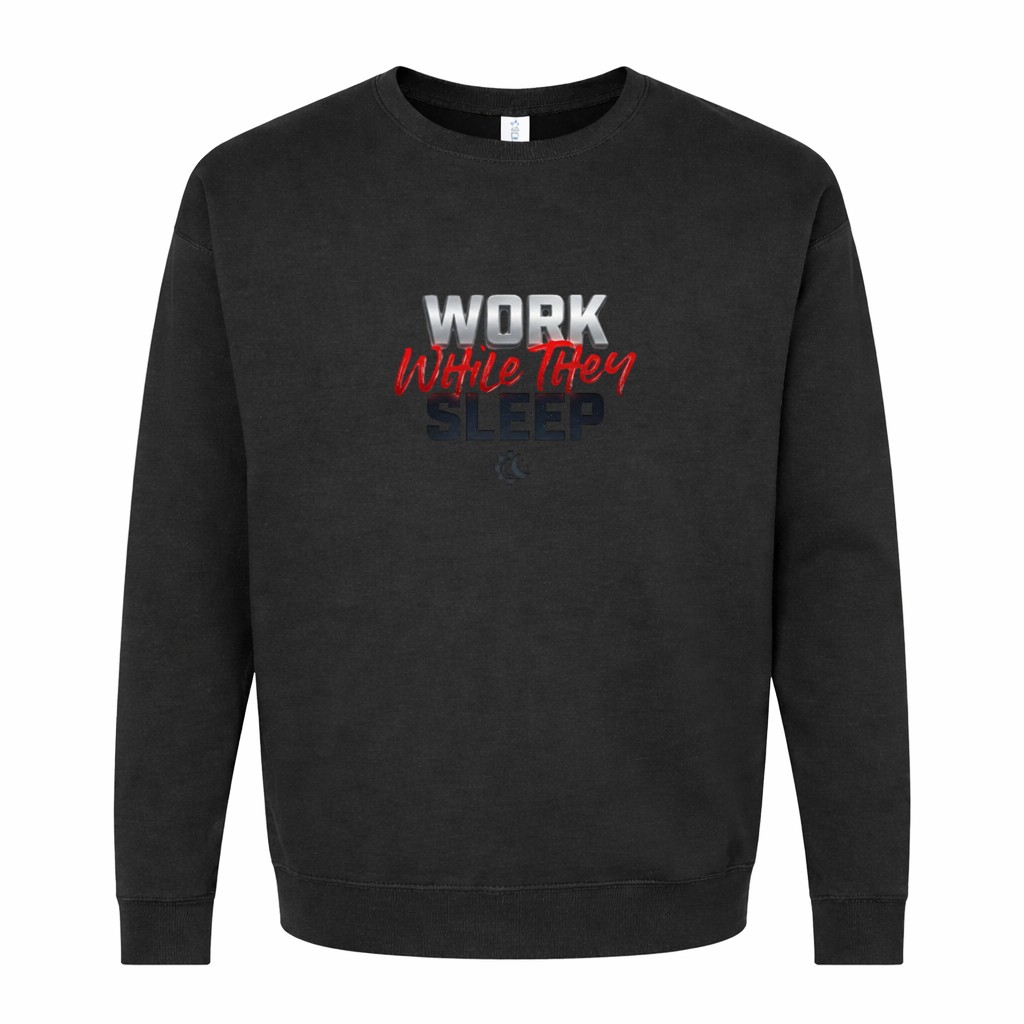 Work White They Sleep Graphic Sweatshirt