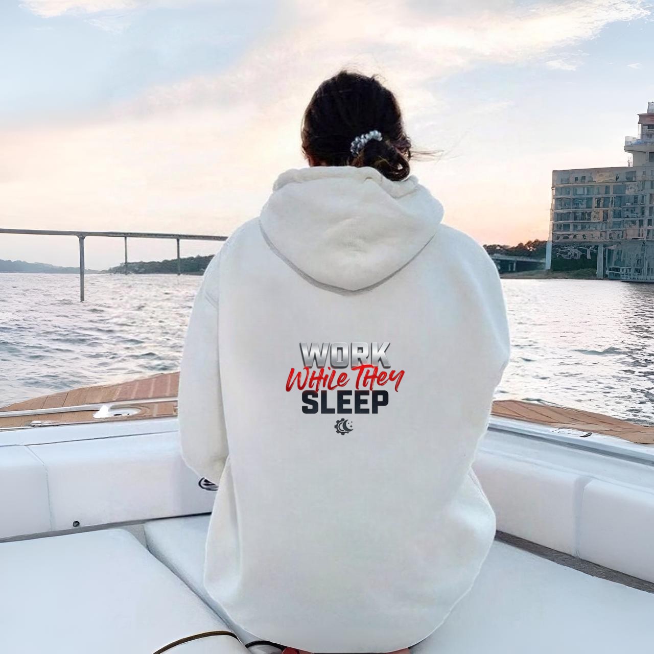 Work White They Sleep Hoodie