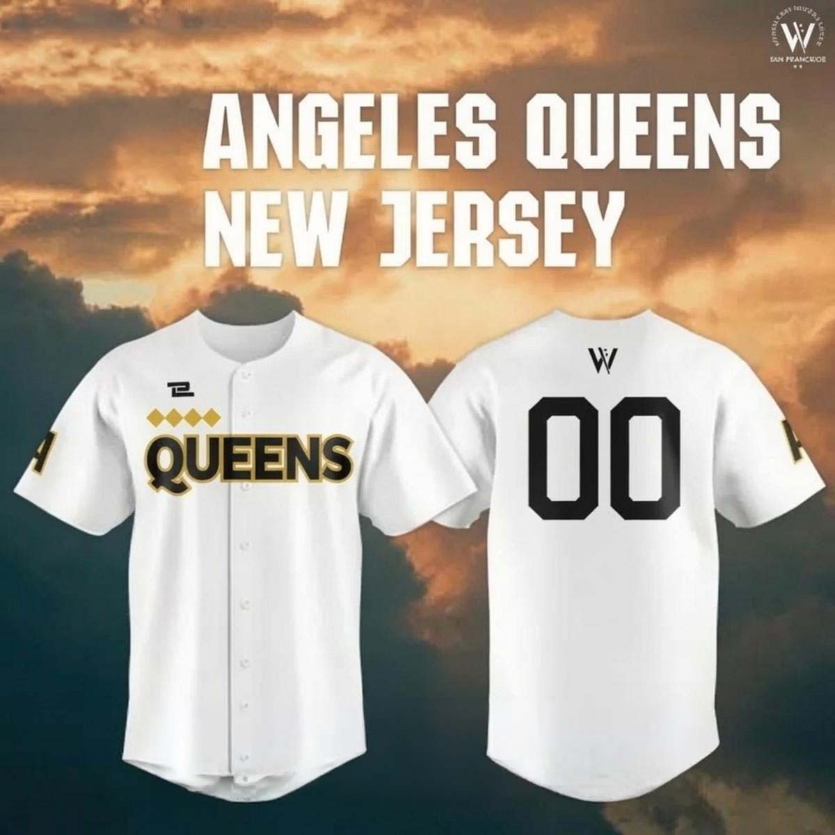 World Pickleball League Los Angeles Queens 2026 White Baseball Jersey - Best Gift for Fans