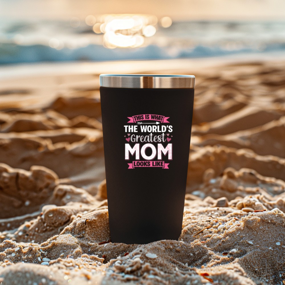 Worlds Greatest Mom Mother’s Day Pink Hearts Proud Mama Pullover Tumbler