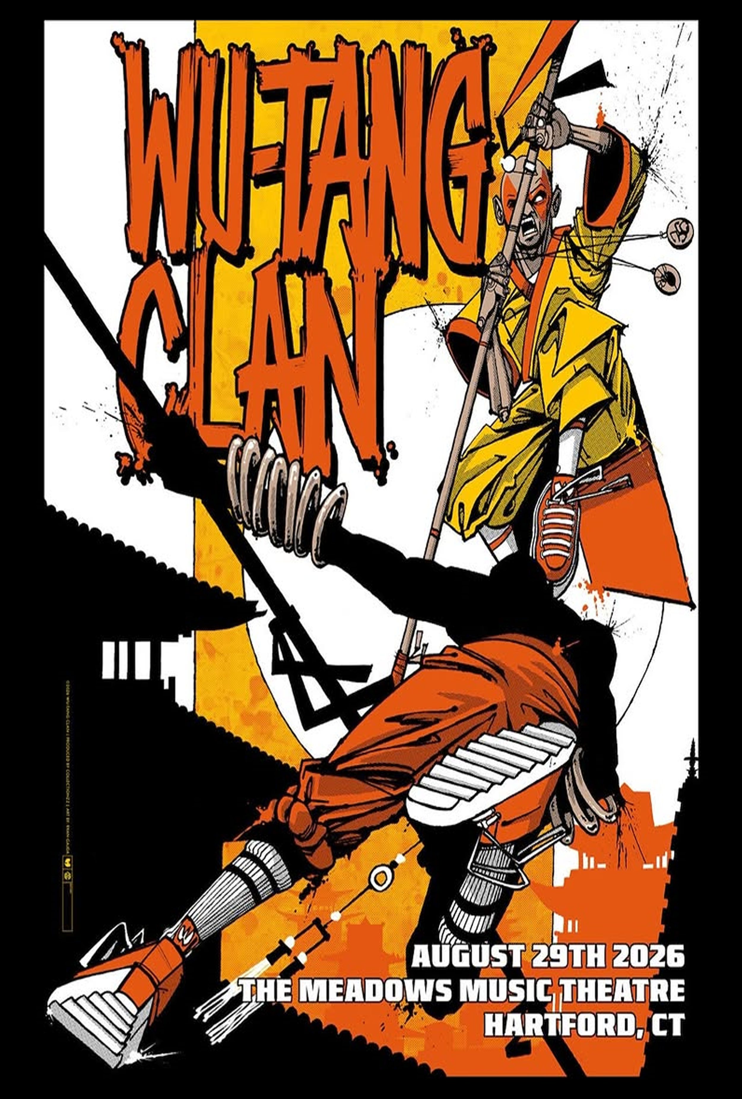 Wu-Tang Clan August 29 2026 Hartford CT Concert Poster