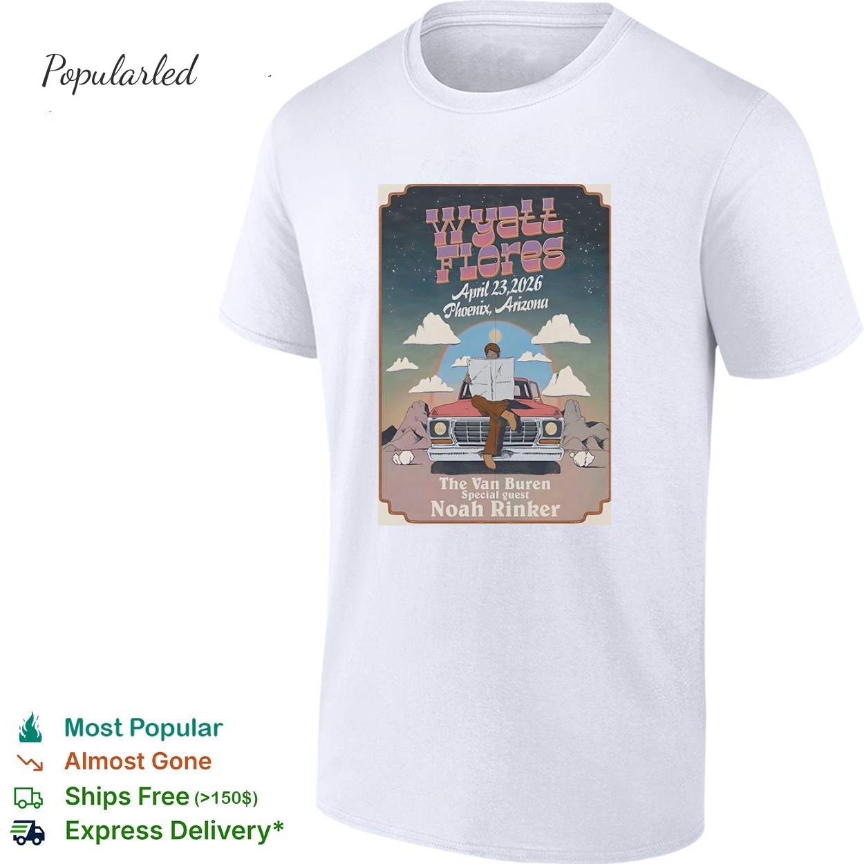 Wyatt Flores Phoenix AZ Tour 2026 poster shirt