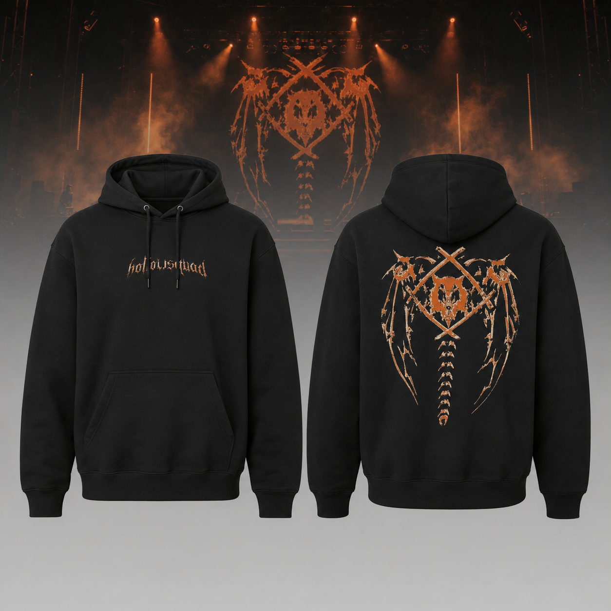 Xavier Wulf Hollowsquad Orange Graphic Tour 2026 Hoodie