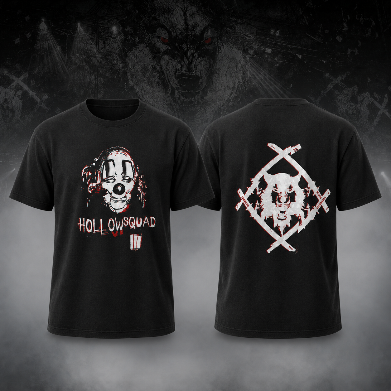 2026 Xavier Wulf Tour Black Clow Graphic T-shirt