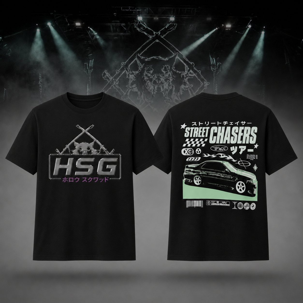 2026 Xavier Wulf Hollow Squad Tour Racing Green T-shirt