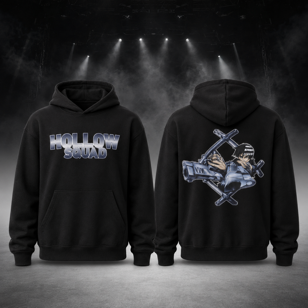 2026 Xavier Wulf Tour Hollowsquad LA Death The Kid Black Hoodie