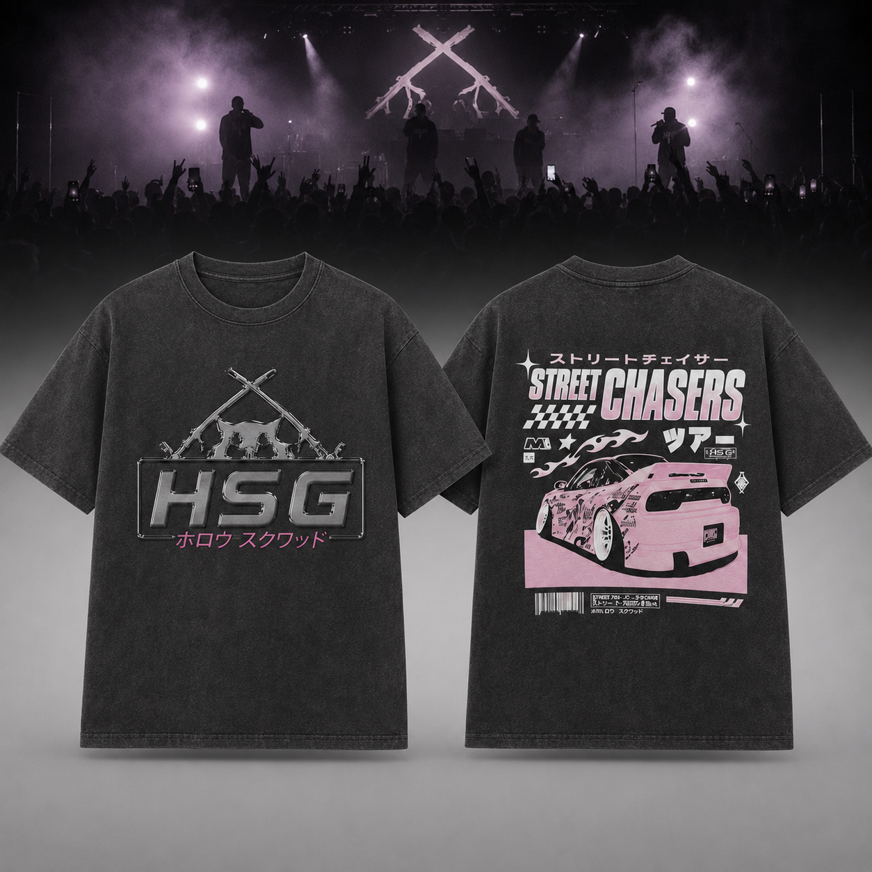 2026 Xavier Wulf Tour HSG Street Chasers Pink Graphic T-shirt