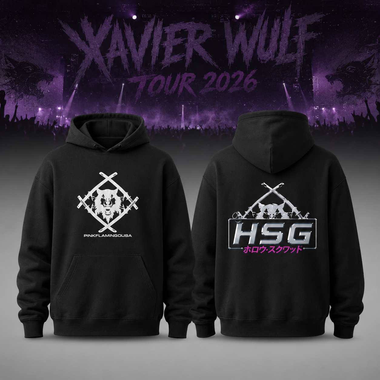 2026 Xavier Wulf Tour HSG Wolf Black Hoodie