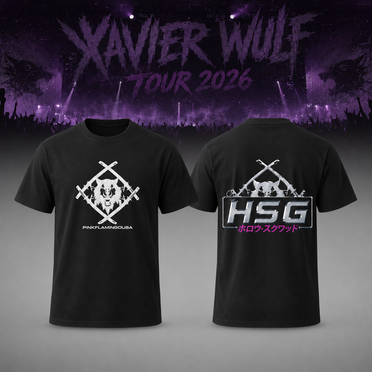 2026 Xavier Wulf Tour HSG Wolf Black T-shirt