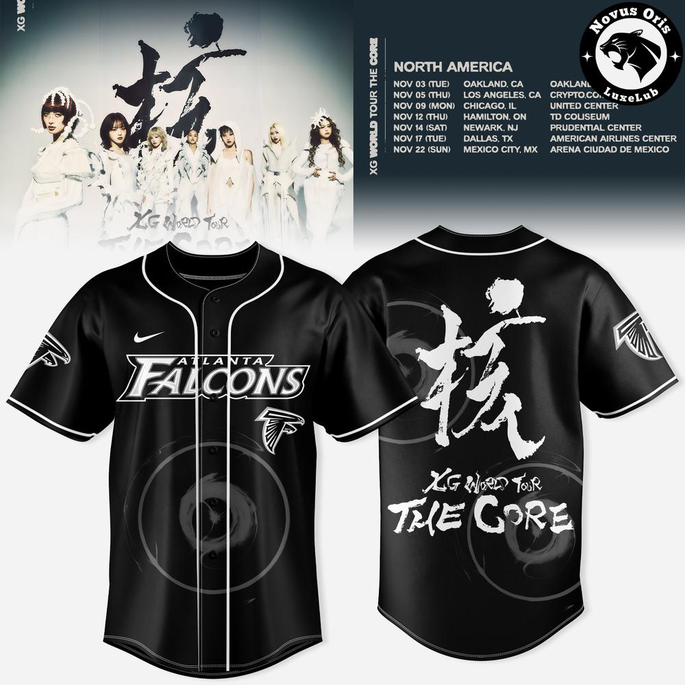 XG World Tour The Core x Atlanta Falcons Baseball Jersey 1 - Unicasport XG World Tour The Core x Atlanta Falcons Baseball Jersey