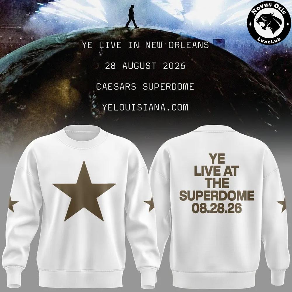 Ye Live At The Superdome Tour 2026 Graphic Sweatshirt 1 - Unicasport Ye Live At The Superdome Tour 2026 Graphic Sweatshirt