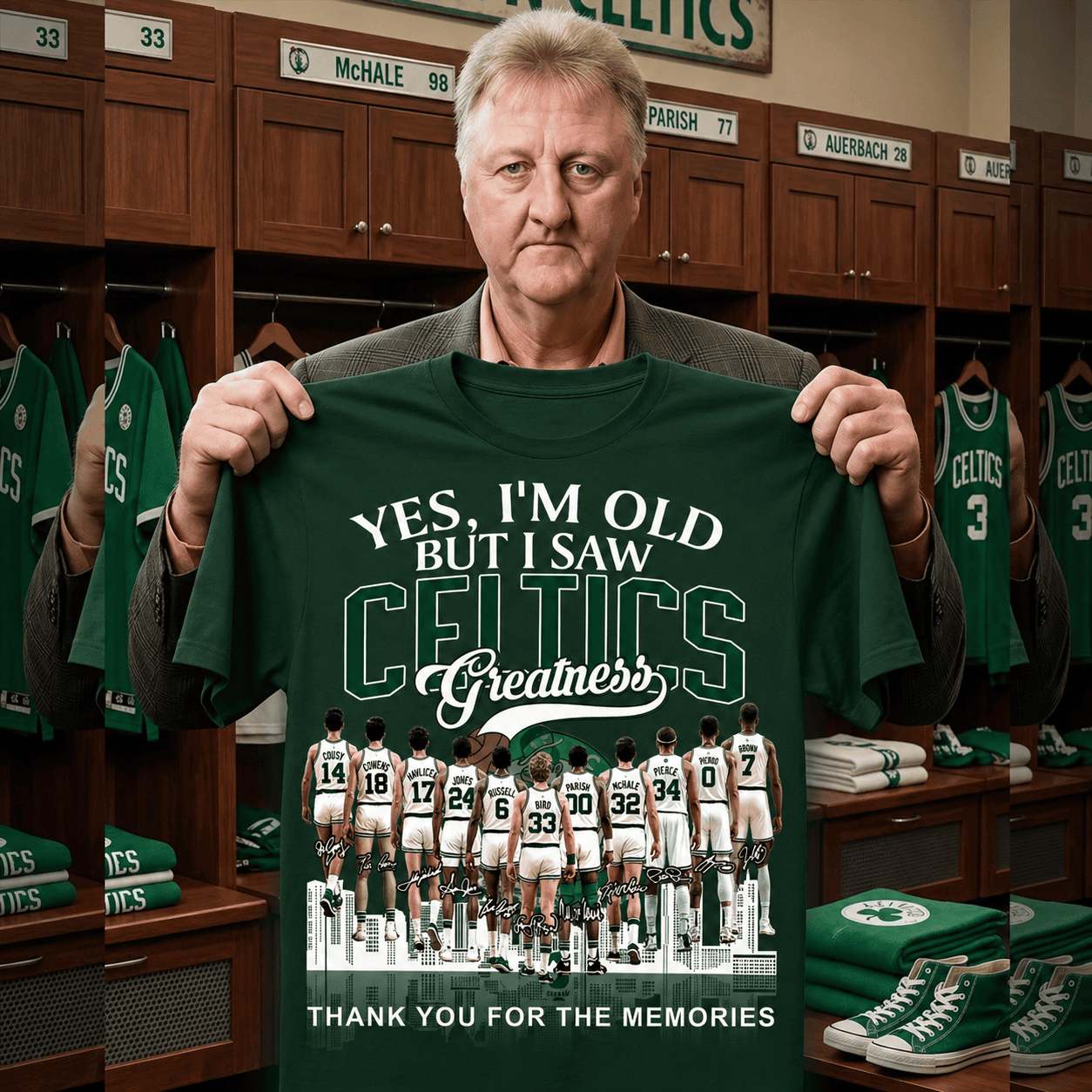 Yes I'm Old But I Saw Celtics GreatnessTShirtBoston Celtics Merch Gifts For Basketball Fans