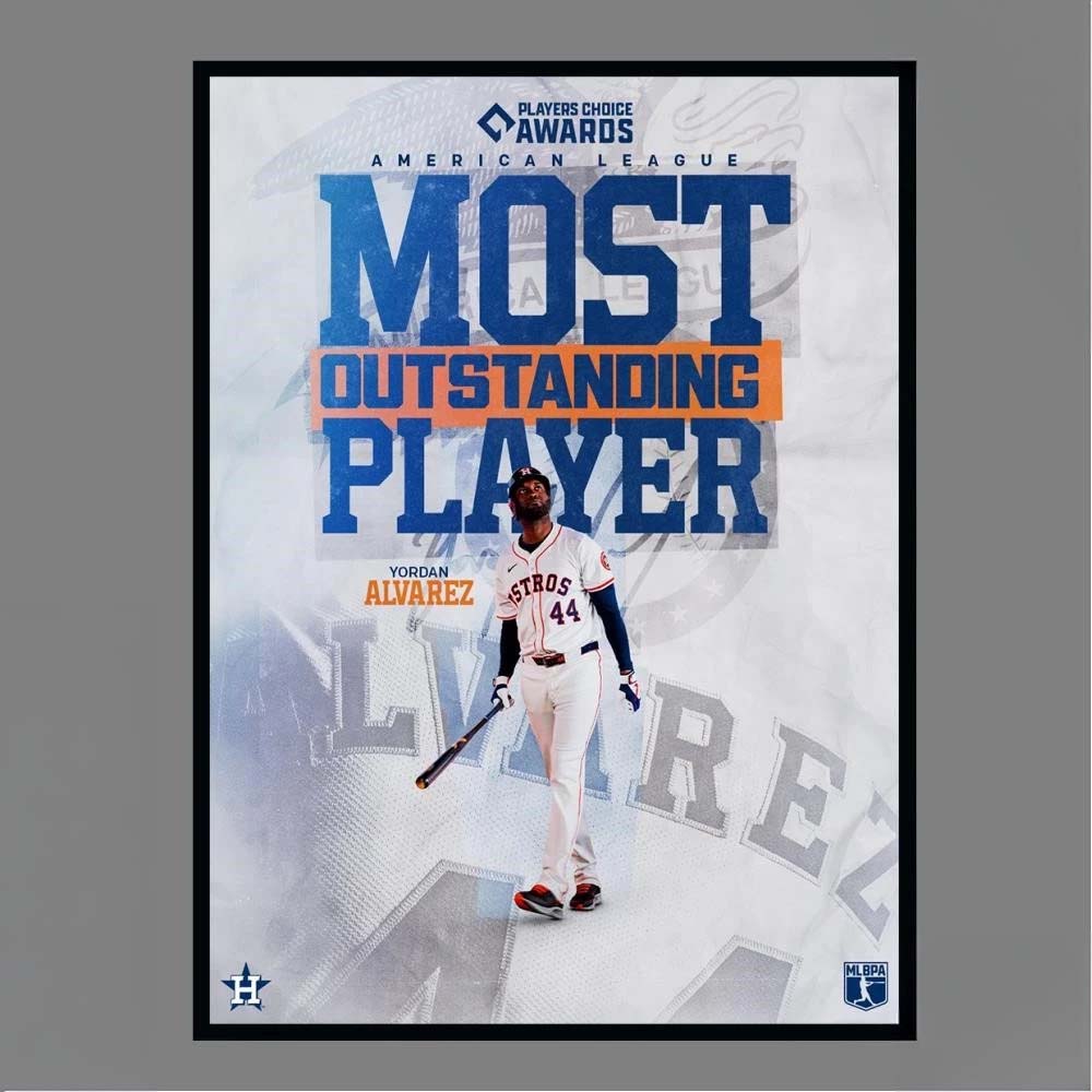 Yordan Alvarez Houston Astros Players Choice Awards American League Most Outstanding Player Poster