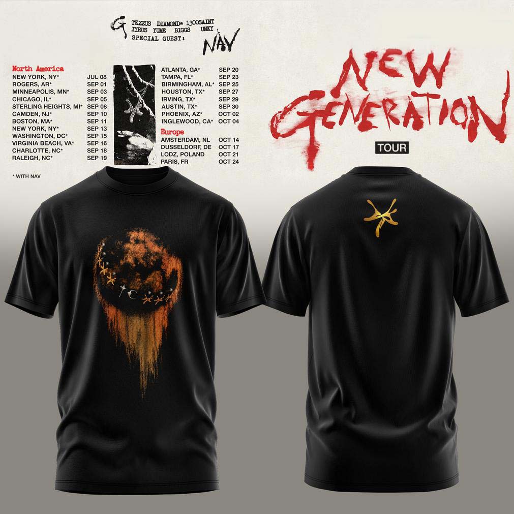 Young Thug New Generation World Tour 2026 Black Flame T Shirt - Best Gift for Fans