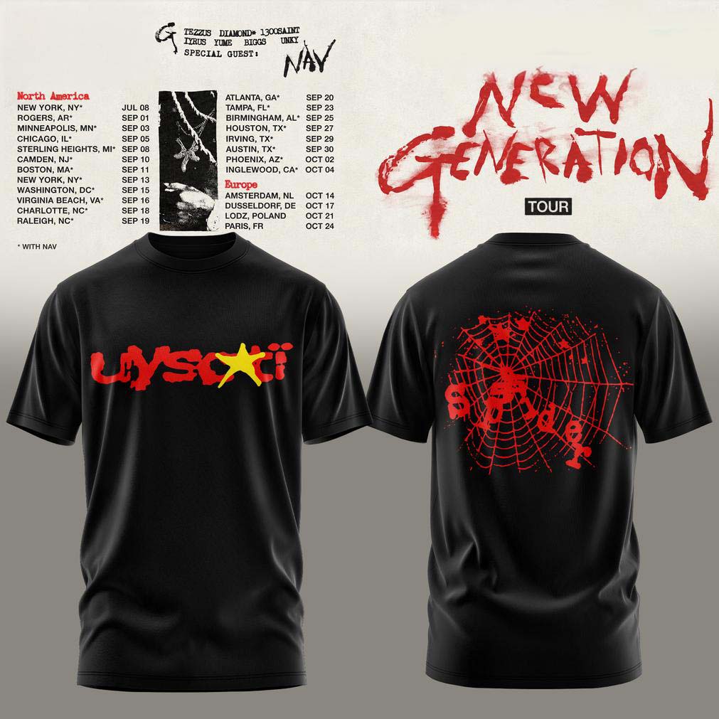 Young Thug New Generation World Tour 2026 Black Spider Graphic T-Shirt - Best Gift for Fans