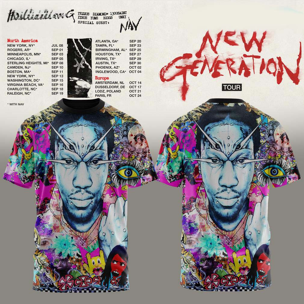 Young Thug New Generation World Tour 2026 Color Portrait T Shirt - Best Gift for Fans
