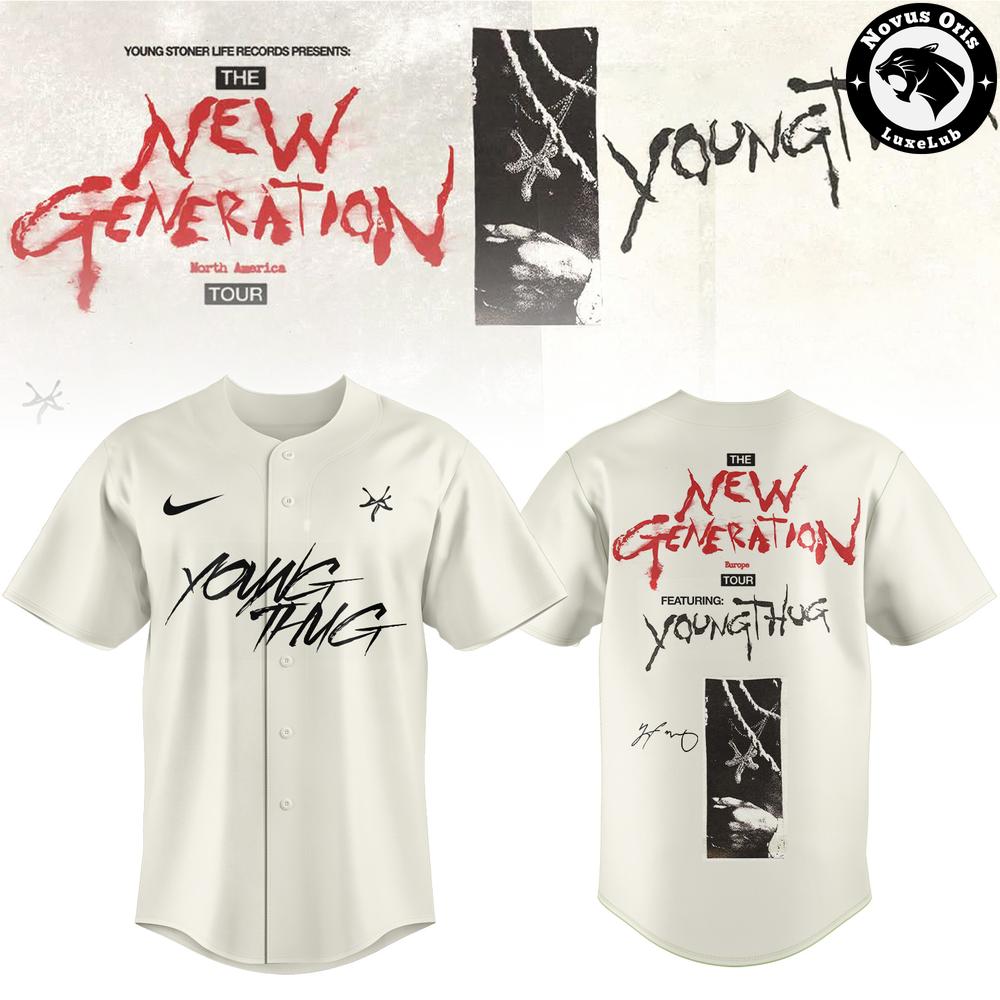 Young Thug The New Generation Tour 2026 Baseball Jersey 1 - Unicasport Young Thug The New Generation Tour 2026 Baseball Jersey