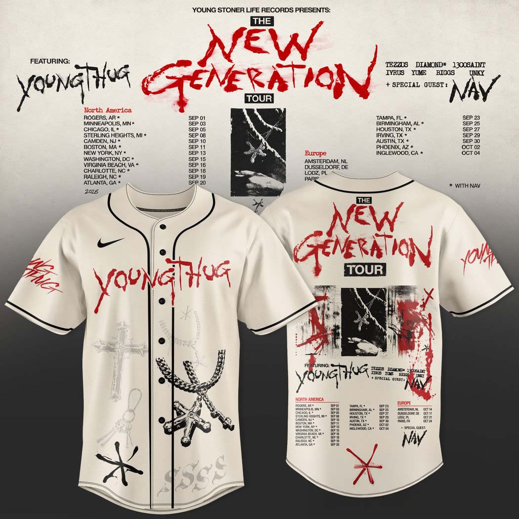 Young Thug The New Generation Tour 2026 Special Jersey 1 - Unicasport Young Thug The New Generation Tour 2026 Special Jersey