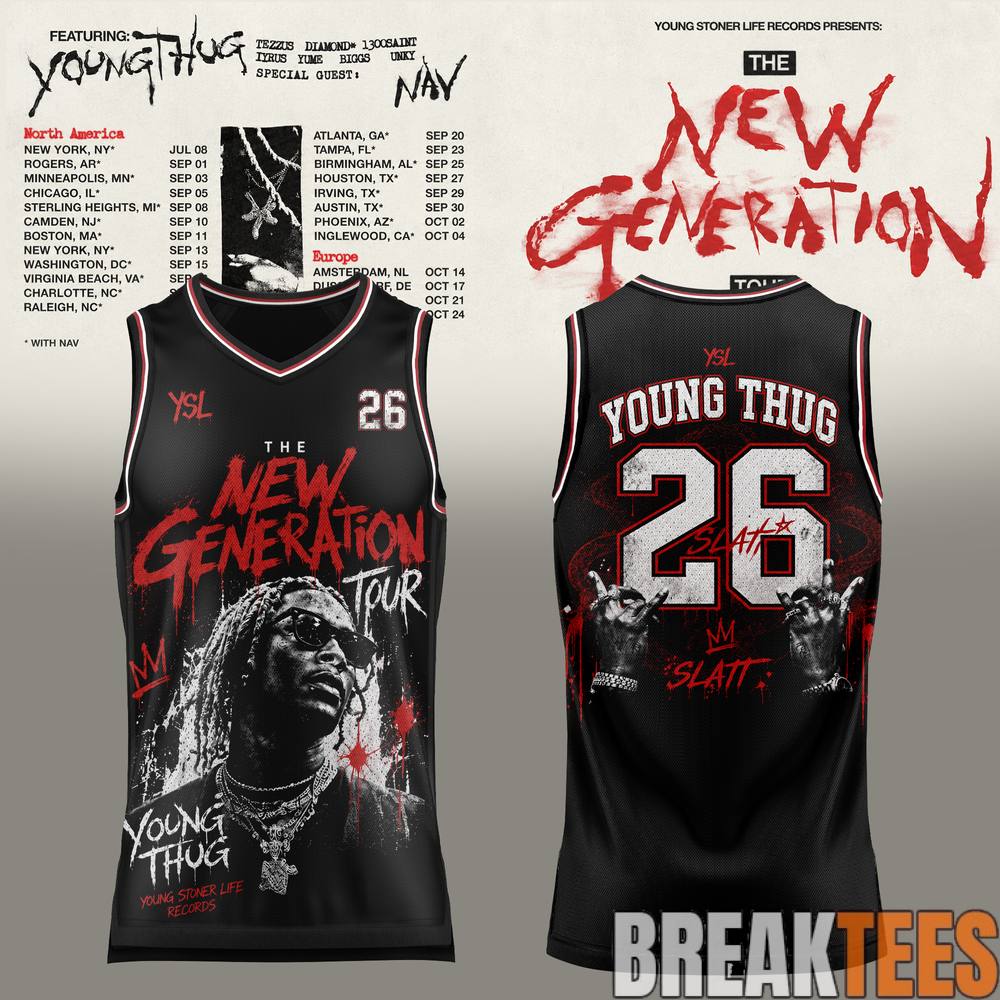 Young Thug The New Generation World Tour 2026 Limited Basketball Jersey