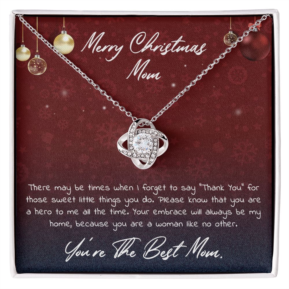 Youre The Best Mom Merry Christmas Love Knot Necklace 1 Youre The Best Mom Merry Christmas Love Knot Necklace