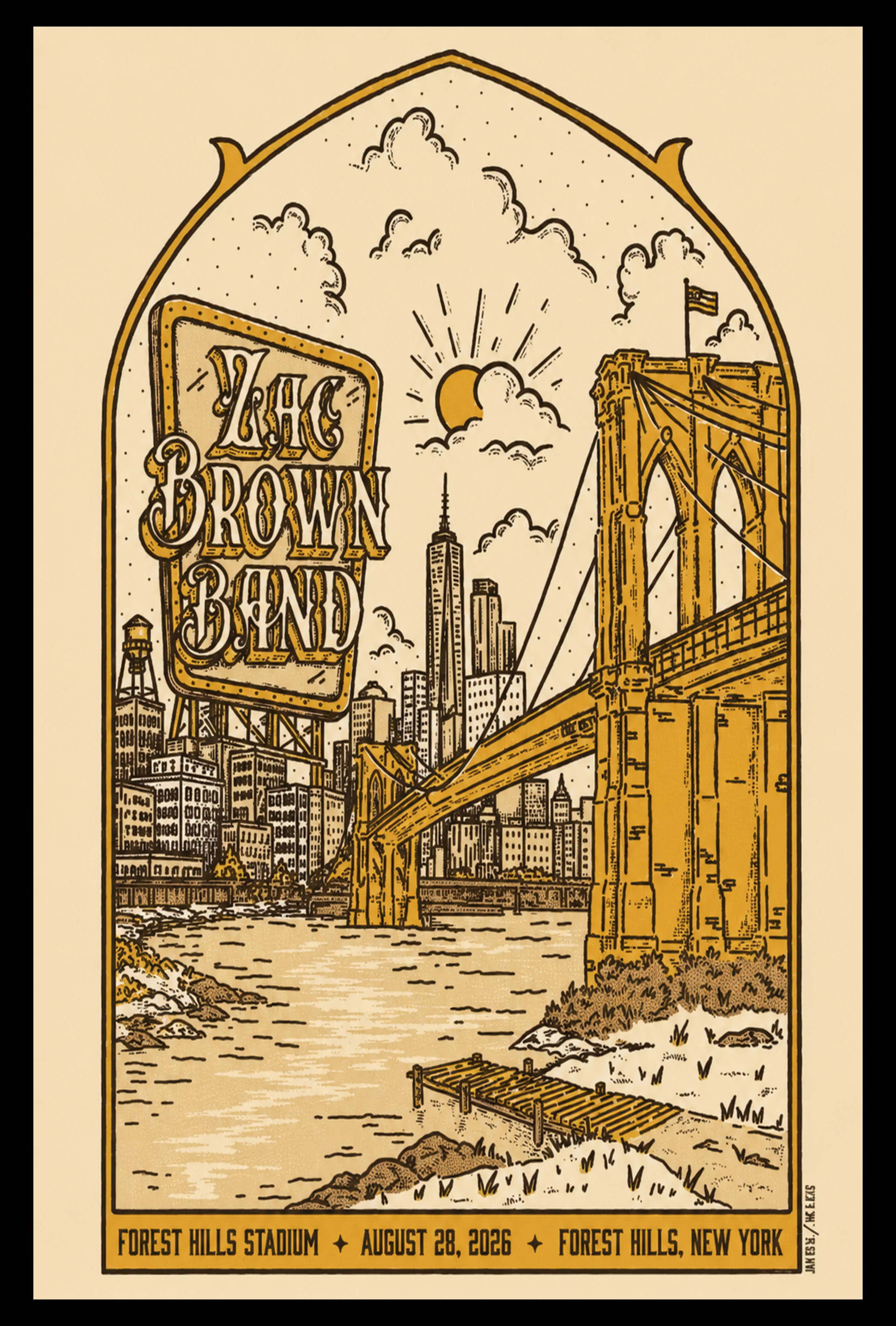Zac Brown Band August 28 2026 Forest Hills Stadium Forest Hills NY Poster