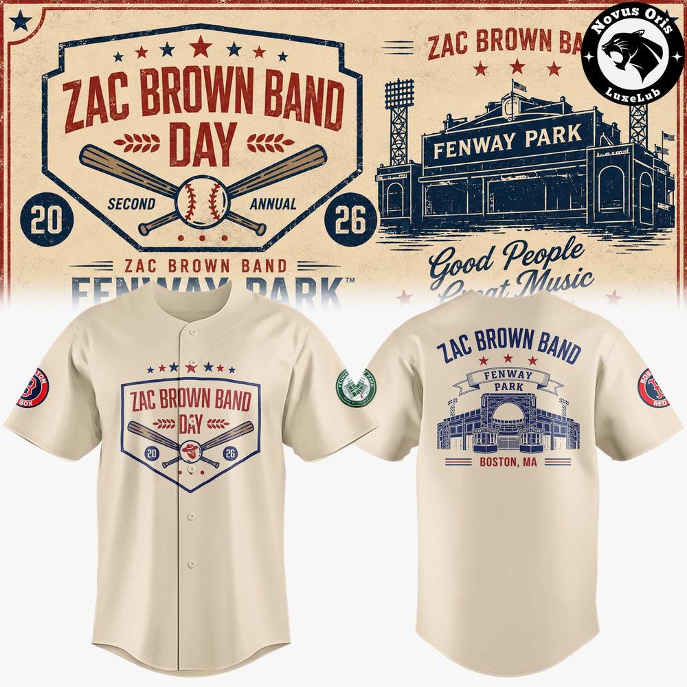 Zac Brown Band x Boston Red Sox Love and Fear Tour 2026 Baseball Jersey 1 - Unicasport Zac Brown Band x Boston Red Sox Love and Fear Tour 2026 Baseball Jersey