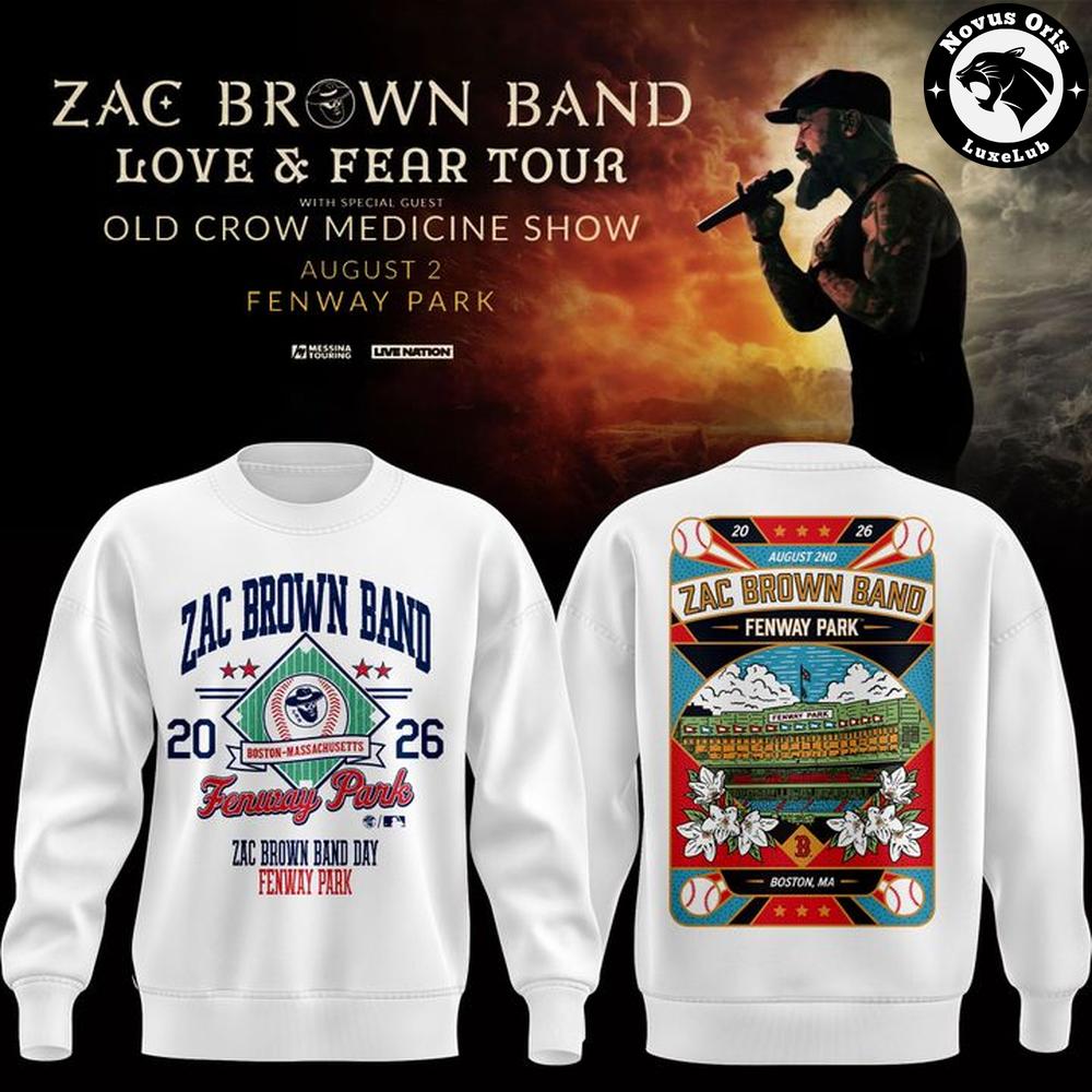Zac Brown Band x Boston Red Sox Love and Fear Tour 2026 Sweatshirt 1 - Unicasport Zac Brown Band x Boston Red Sox Love and Fear Tour 2026 Sweatshirt