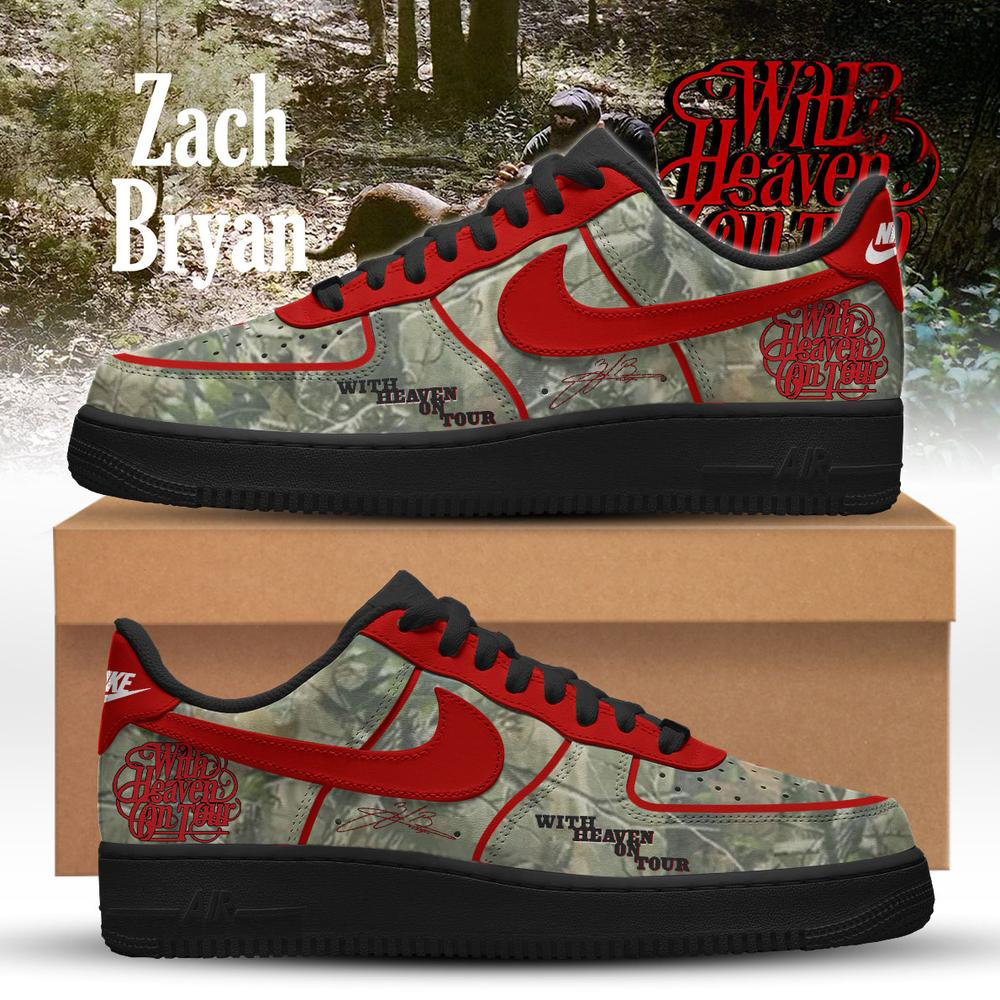 Zach Bryan Brown With Heaven On Tour Sneakers
