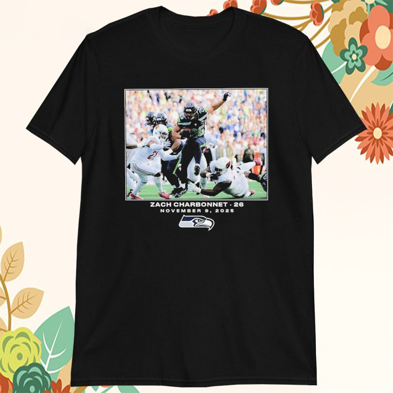 Zach Charbonnet Seattle Seahawks November 9 2025 NFL Flash Features Week 10 TShirts