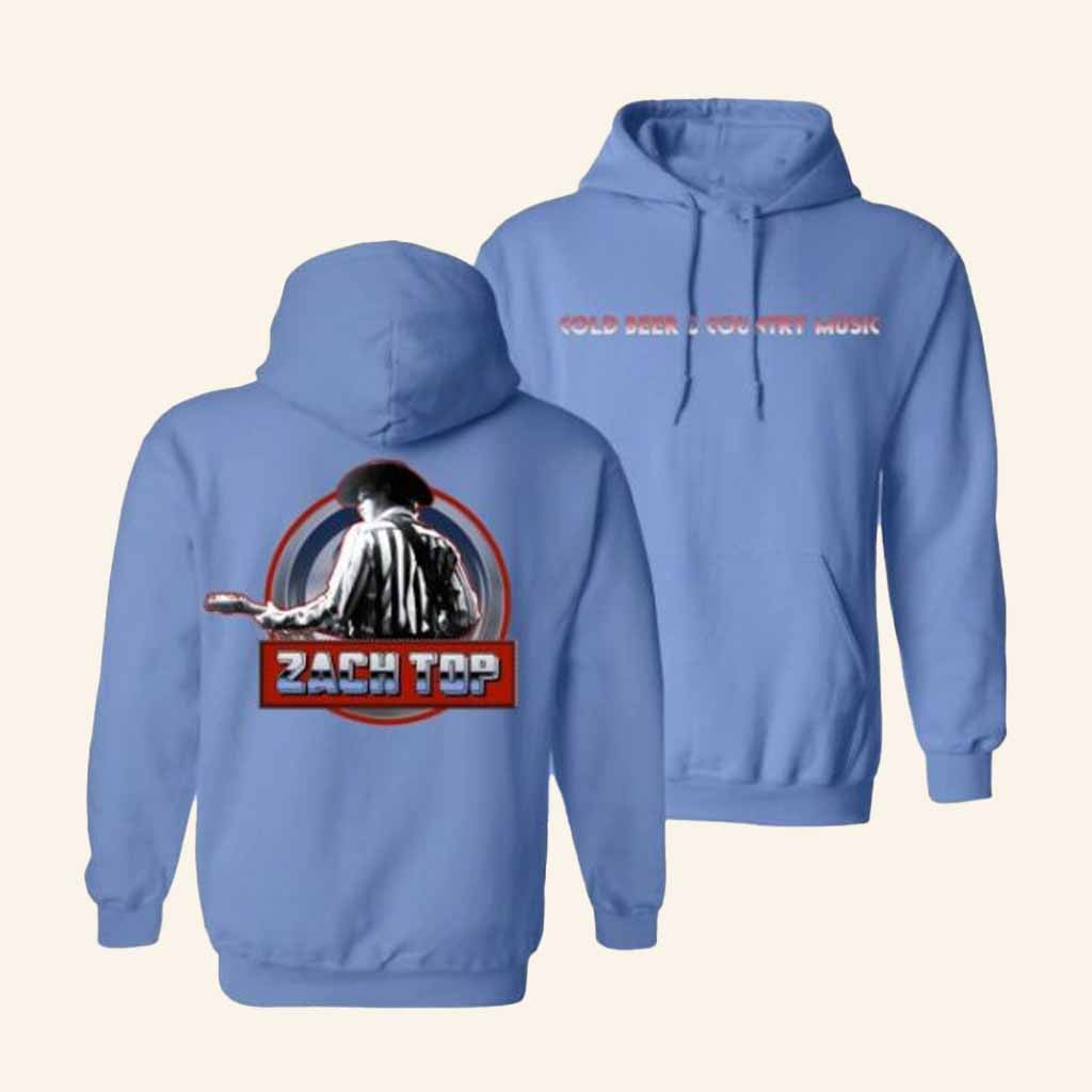Zach Top Merch Cold Beer And Country Music Hoodie Music Lover Gifts For Him