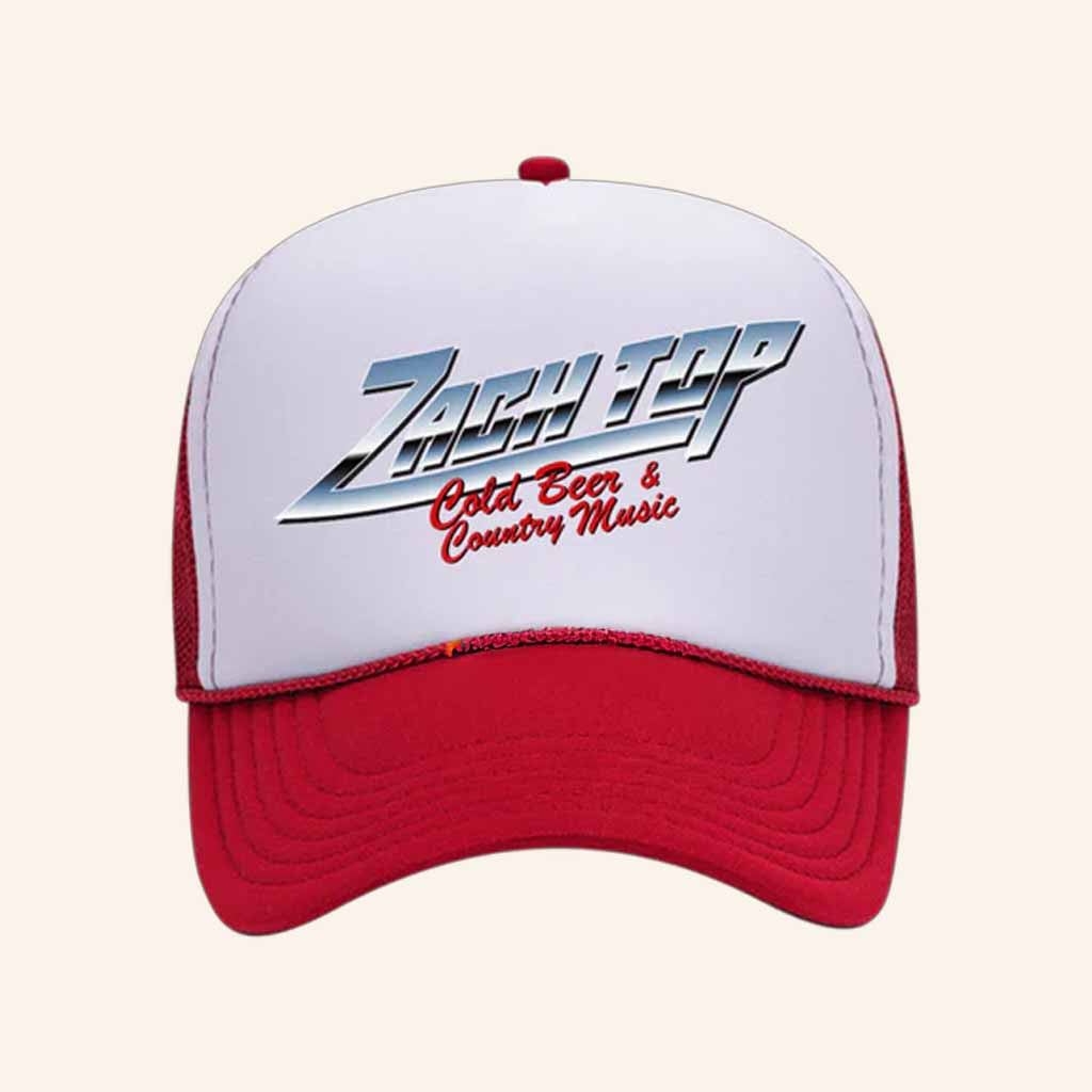 Zach Top Merch Cold Beer And Country Music Trucker Hat Gifts For Music Lovers
