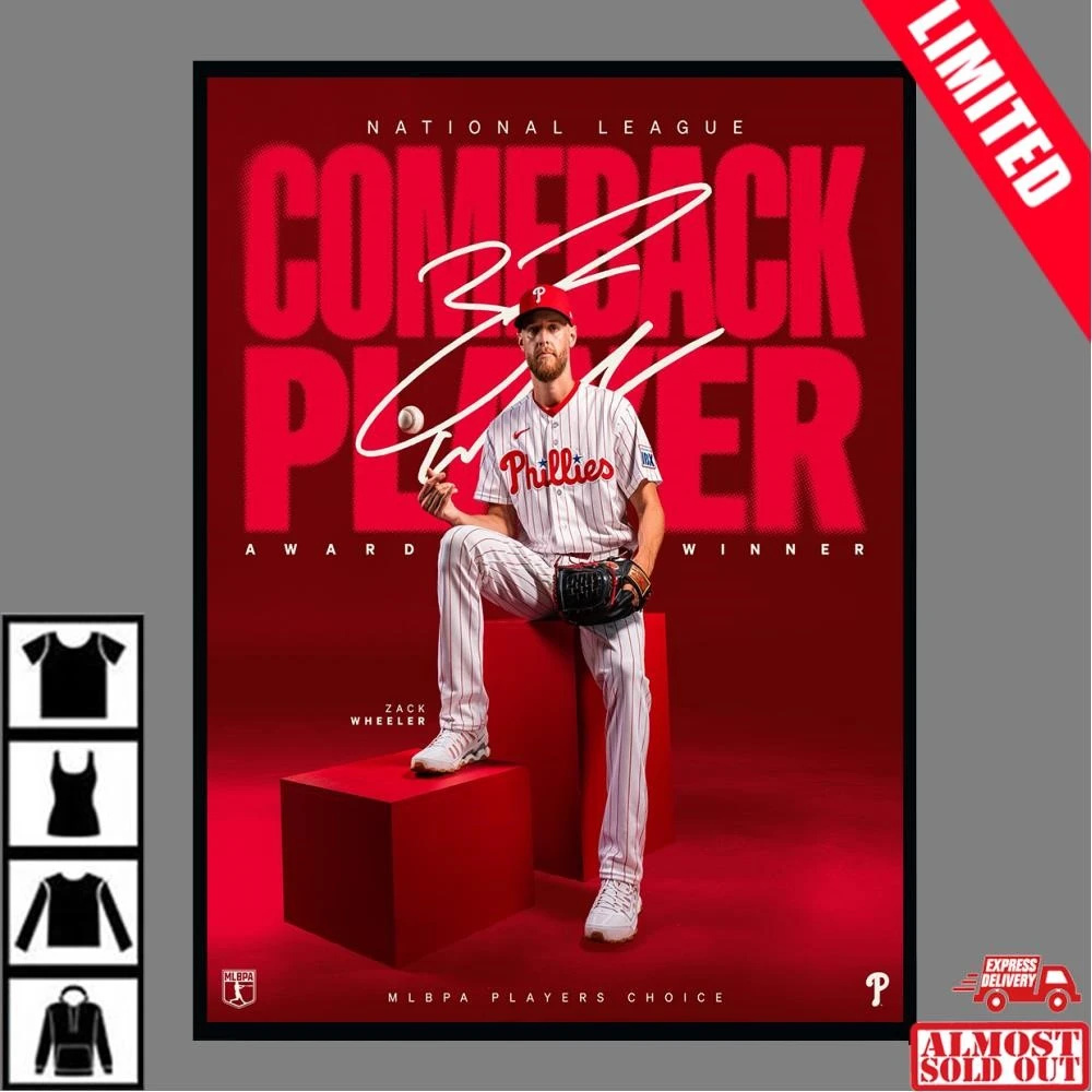 Zack Wheeler National League Comeback Player Award Winner MLBPA Players Choice Poster